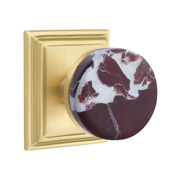 Emtek Rosso Levanto Interior Mortise Knob with Wilshire Rosette