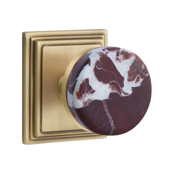 Emtek Rosso Levanto Interior Mortise Knob with Wilshire Rosette