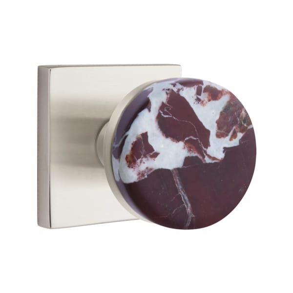 Emtek Rosso Levanto Interior Mortise Knob with Square Rosette