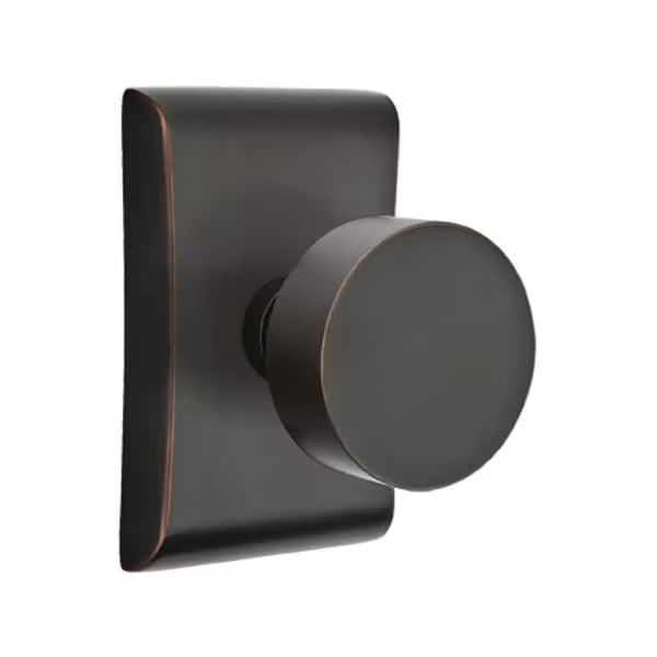 Emtek Round Interior Mortise Knob with Neos Rosette
