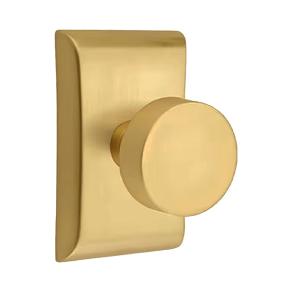 Emtek Round Interior Mortise Knob with Neos Rosette