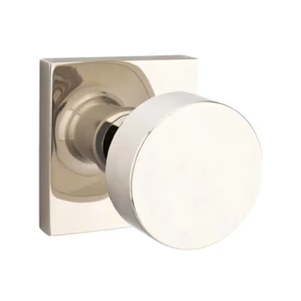 Emtek Round Interior Mortise Knob with Square Rosette