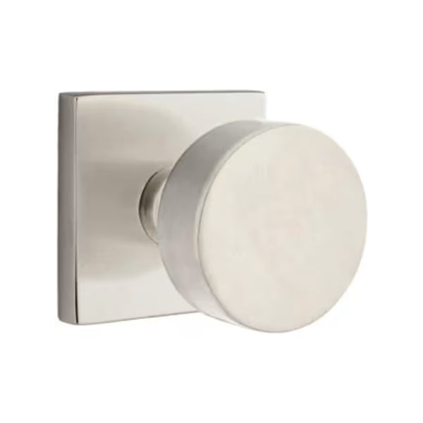 Emtek Round Interior Mortise Knob with Square Rosette