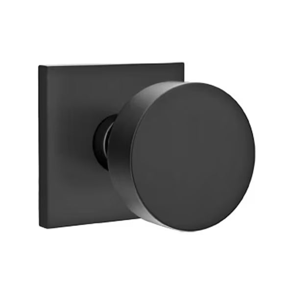 Emtek Round Interior Mortise Knob with Square Rosette