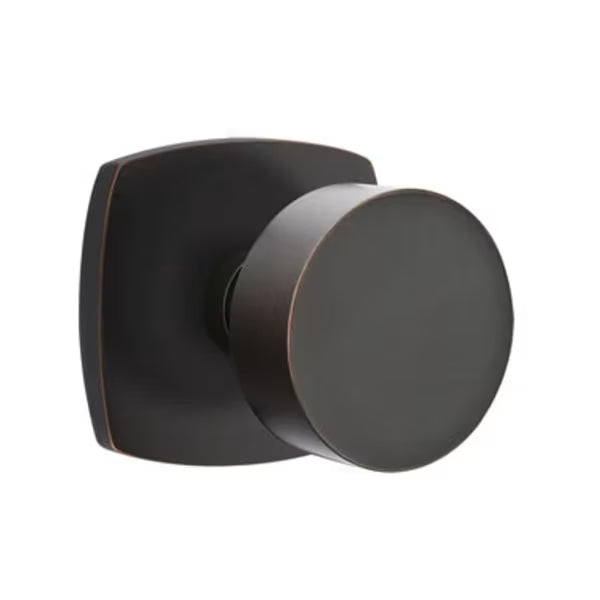 Emtek Round Interior Mortise Knob with Urban Rosette