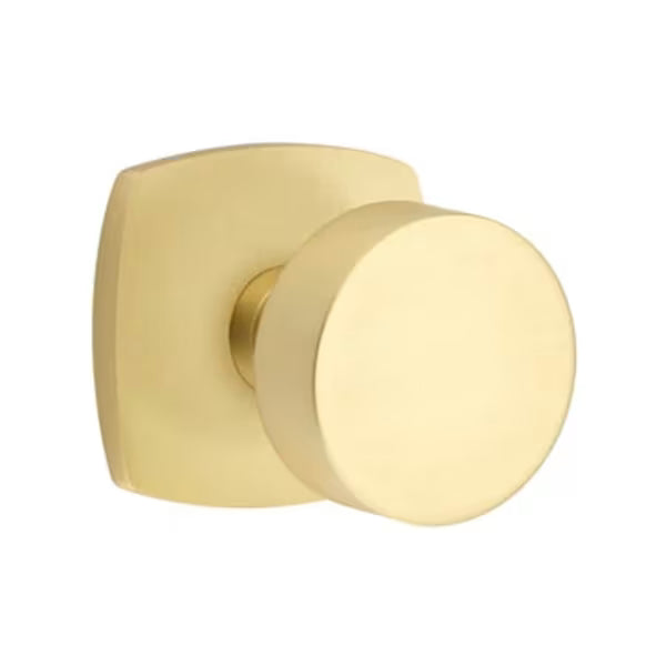 Emtek Round Interior Mortise Knob with Urban Rosette
