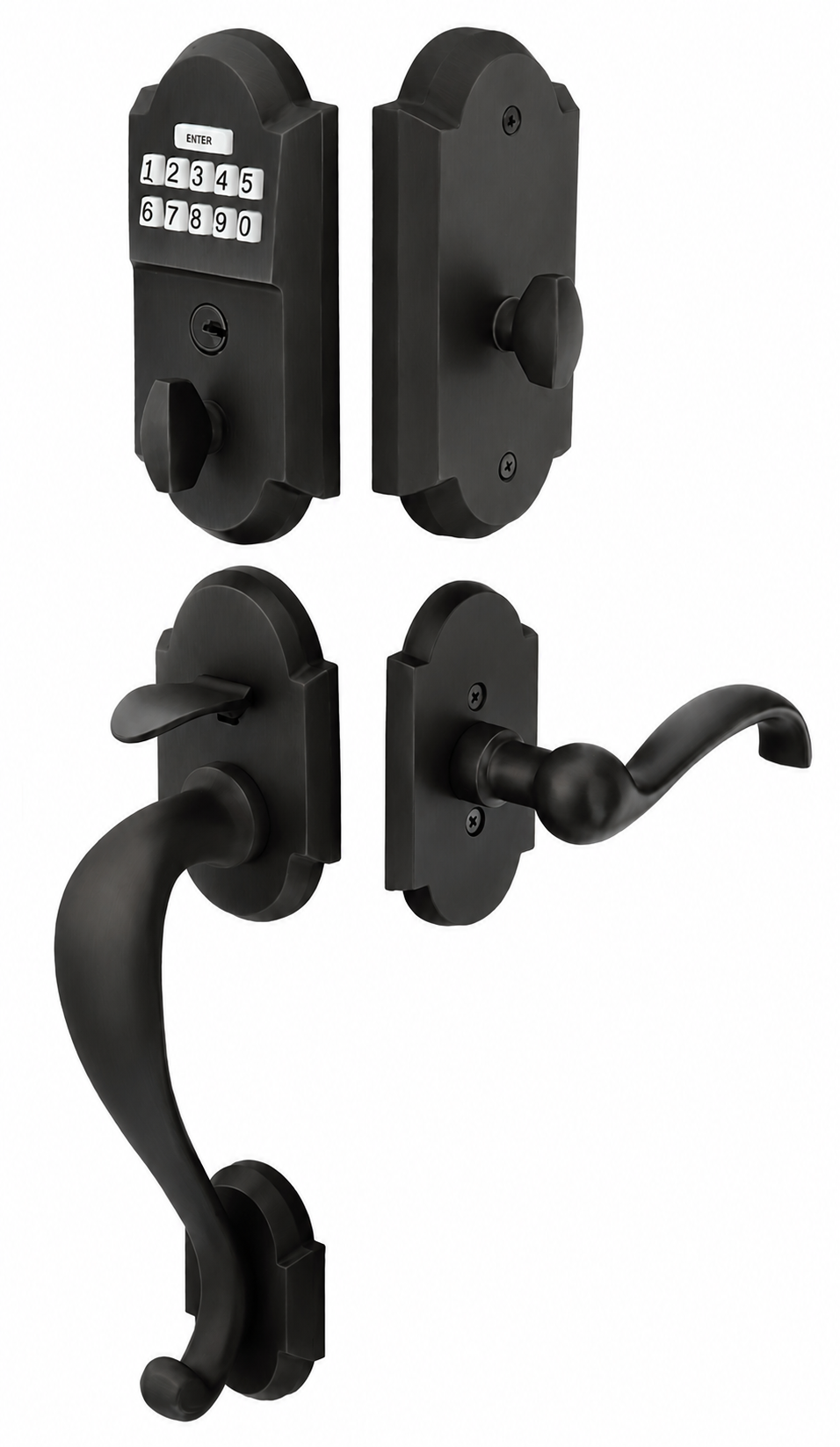 Emtek Sandcast Bronze Keypad Entryset