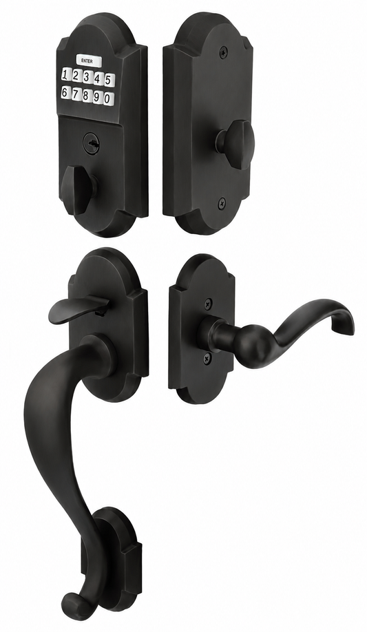 Emtek Sandcast Bronze Keypad Entryset