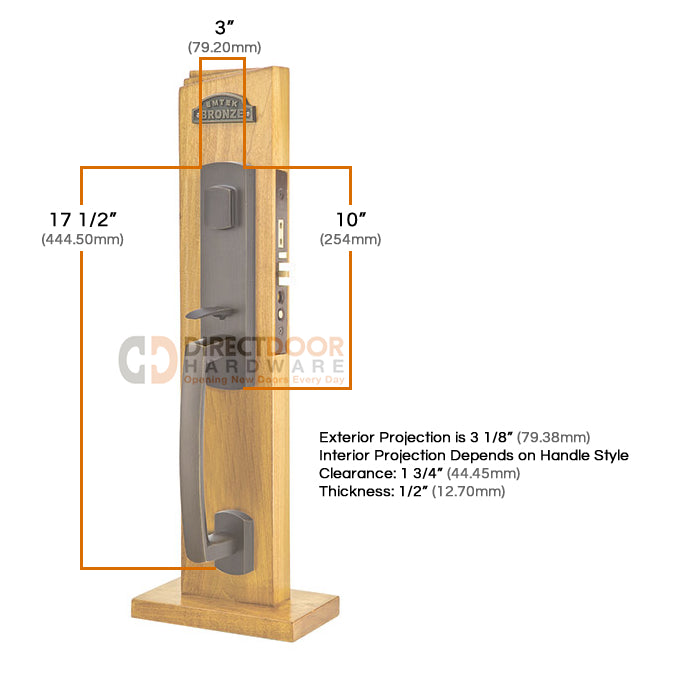 Emtek Sonoma Mortise Entrance Handleset