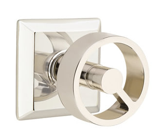 Emtek Spoke Interior Mortise Knob with Quincy Rosette