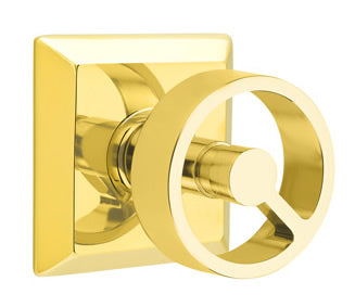 Emtek Spoke Interior Mortise Knob with Quincy Rosette