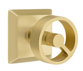 Emtek Spoke Interior Mortise Knob with Quincy Rosette