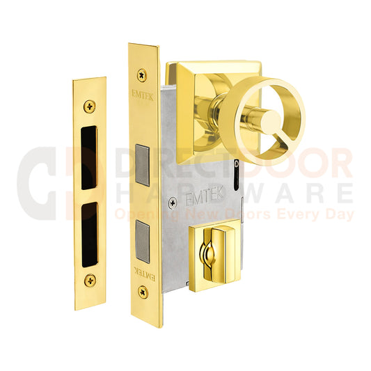 Emtek Spoke Interior Mortise Knob with Quincy Rosette