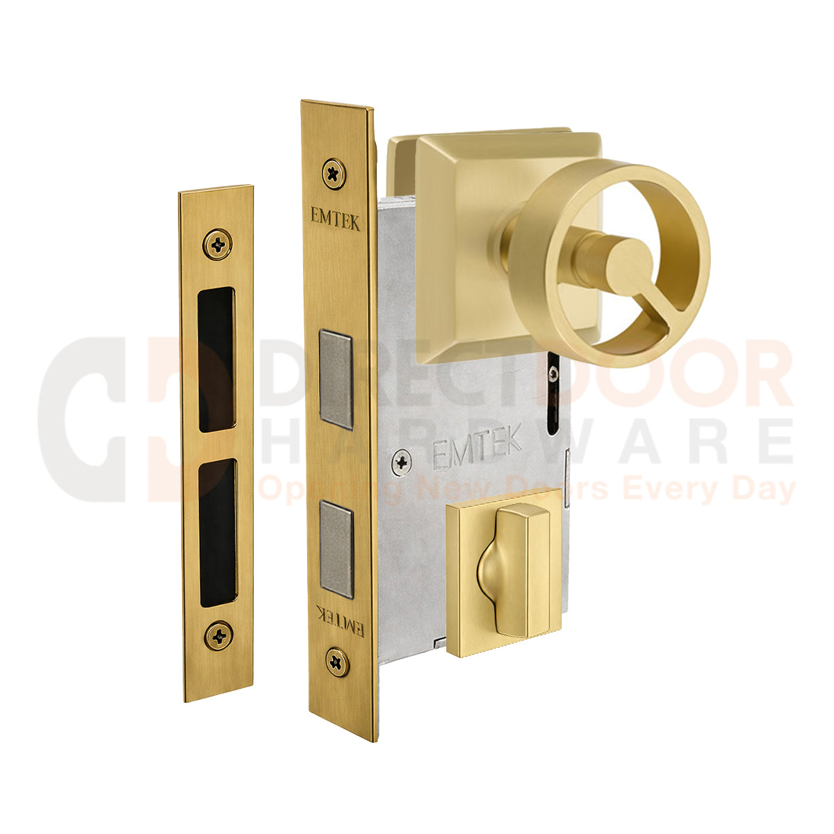 Emtek Spoke Interior Mortise Knob with Quincy Rosette