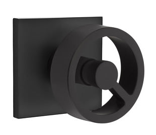 Emtek Spoke Interior Mortise Knob with Square Rosette