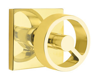 Emtek Spoke Interior Mortise Knob with Square Rosette