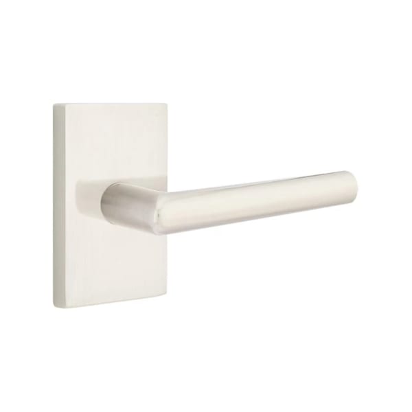 Emtek Stuttgart Interior Mortise Lever with Modern Rectangular Rosette