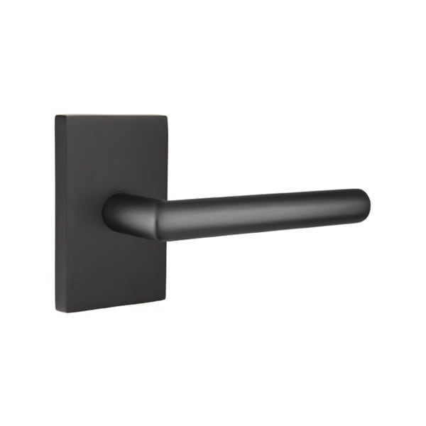 Emtek Stuttgart Interior Mortise Lever with Modern Rectangular Rosette