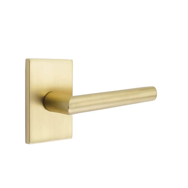 Emtek Stuttgart Interior Mortise Lever with Modern Rectangular Rosette