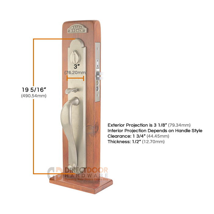 Emtek Topeka Mortise Entrance Handleset