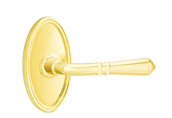 Emtek Turino Lever - Oval Rosette - Polished Brass