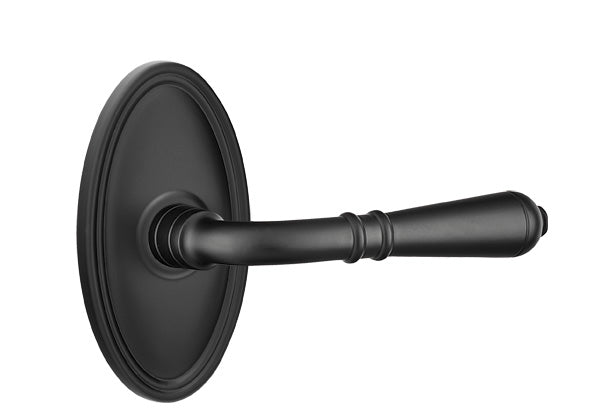 Emtek Turino Lever - Oval Rosette - Flat Black