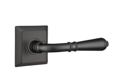 Emtek Turino Lever - Quincy Rosette - Flat Black