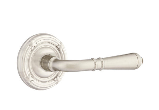 Emtek Turino Lever - Ribbon and Reed Rosette - Satin Nickel