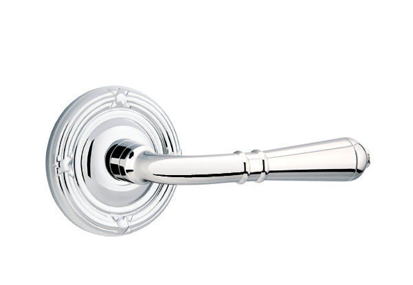 Emtek Turino Lever - Ribbon and Reed Rosette - Polished Chrome