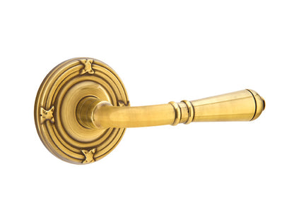 Emtek Turino Lever - Ribbon and Reed Rosette - French Antique