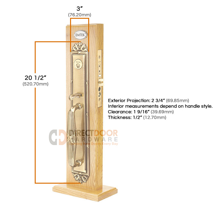 Emtek Versailles Mortise Entrance Handleset