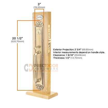 Emtek Versailles Mortise Entrance Handleset