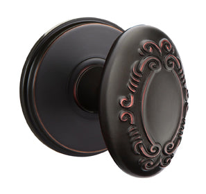 Emtek Victoria Knob with Watford Rosette in Oil Rubbed Bronze