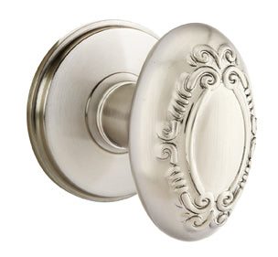 Emtek Victoria Knob with Watford Rosette in Satin Nickel
