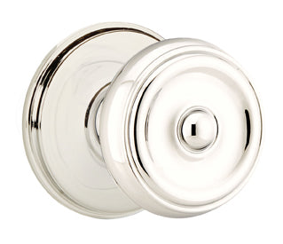 Emtek Waverly Knob with Watford Rosette in Polished Nickel