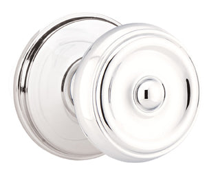 Emtek Waverly Knob with Watford Rosette in Polished Chrome