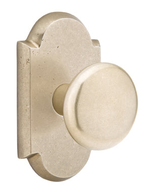 Emtek Sandcast Bronze Winchester Door Knob with Style 1 Rosette
