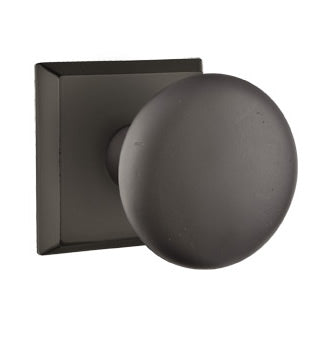 Emtek Sandcast Bronze Winchester Door Knob with Style 6 Rosette