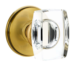 Emtek Windsor Crystal Knob with Watford Rosette French Antique