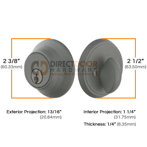 Emtek Wrought Steel Style #2 Deadbolt - Single Sided