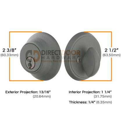 Emtek Wrought Steel Style #2 Deadbolt - Single Sided
