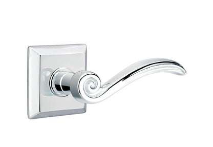 Emtek Elan Lever with Quincy Rosette - Polished Chrome