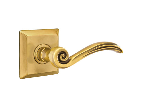 Emtek Elan Lever with Quincy Rosette - French Antique