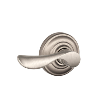 Schlage Champagne Passage Lever with Andover Rosette-Satin Nickel
