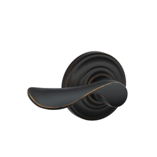 Schlage Champagne Passage Lever with Andover Rosette-Aged Bronze