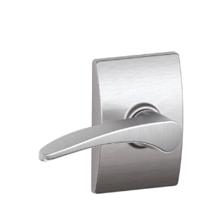 Schlage Manhattan Lever with Century Rosette in Satin Chrome