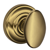 Schlage Siena Passage Knob with Andover Rosette-Antique Brass