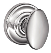 Schlage Siena Passage Knob with Andover Rosette-Bright Chrome
