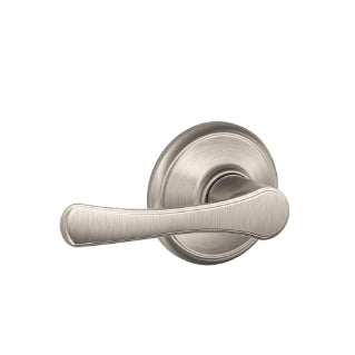 Schlage Avila Passage Lever with Georgian Rosette-Satin Nickel