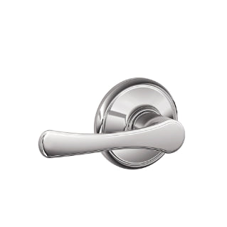 Schlage Avila Passage Lever with Georgian Rosette-Bright Chrome